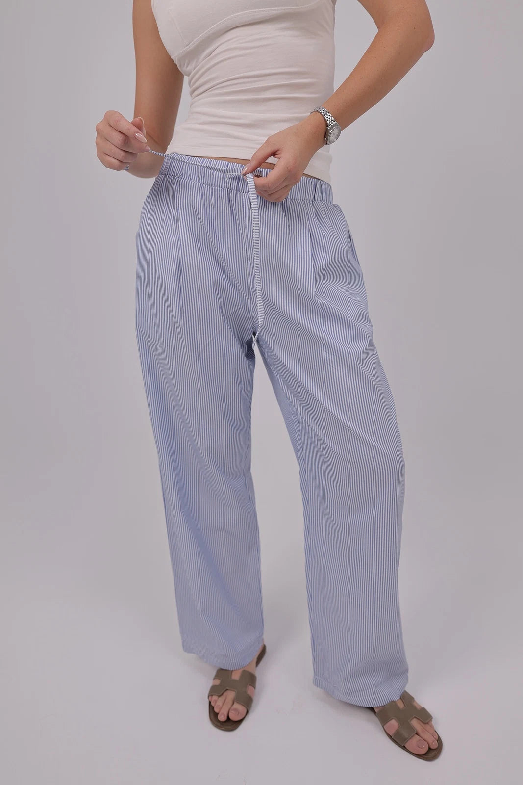 Capri Stripe Trouser